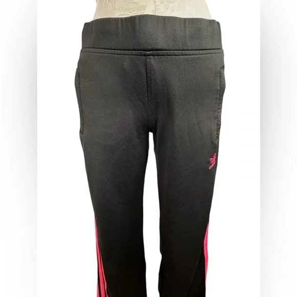 Adidas Black/Pink Athleisure Track Suit Jacket Pants Set GIRLS XL - Picture 10 of 15